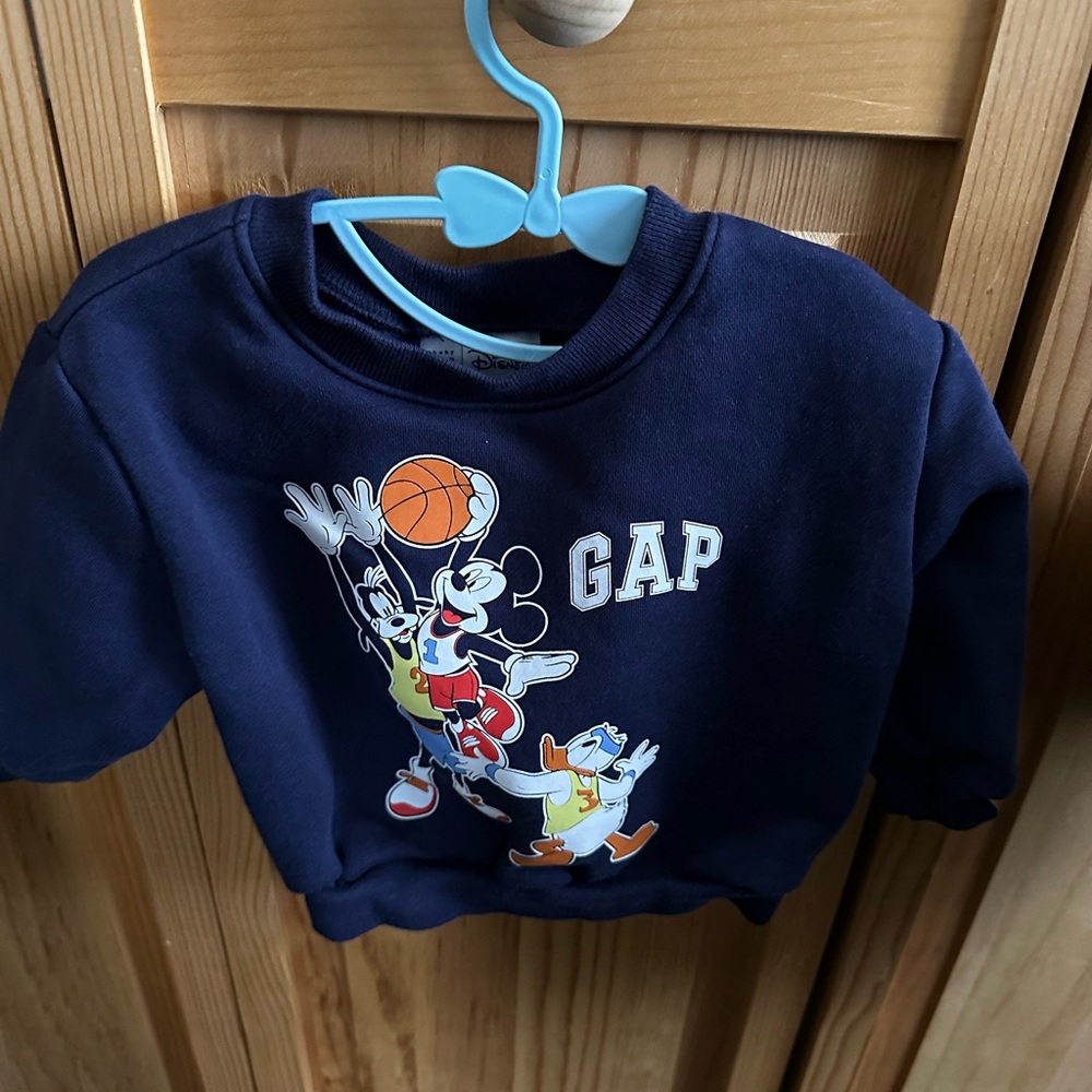 GAP Kids Navy Sweatshirt with Cartoon Graphic